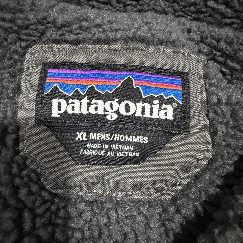Patagonia Mens XL Maple Grove Canvas Jacket Fleece Lined Forge Grey Hood 26995